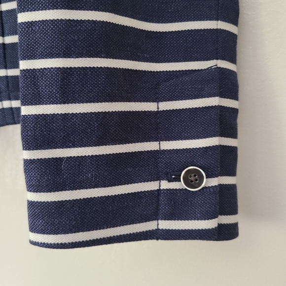 Banana Republic Navy & Cream Striped Blazer - Picture 6 of 9